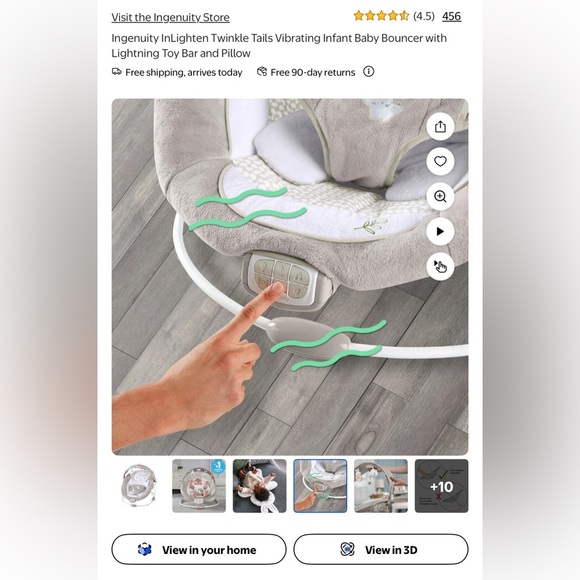 InLighten Bouncer - Twinkle Tails new in box - Picture 5 of 5